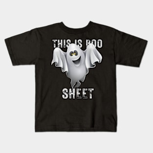 This Is Boo Sheet Ghost Retro Halloween Costume Kids T-Shirt